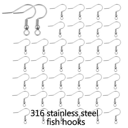 Generic 200pcs 316 Surgical Stainless Steel Earring Clasps Fish