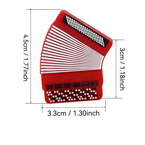 Generic Cute Red Accordion USB Flash Drive, Musical Instrument Pendrive Gift - image 2