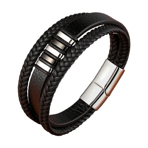 Generic Raided Leather Mens Racelet 21cm Cuff Angle Wristband | Jumia ...