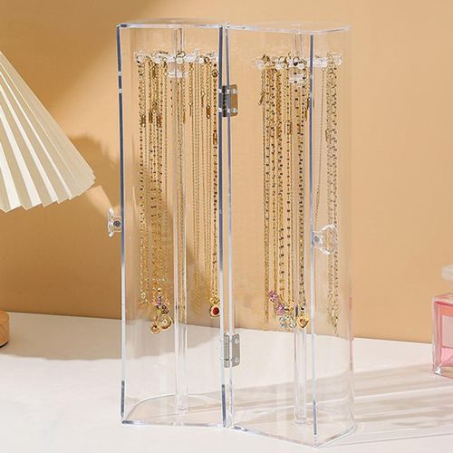 6 Hooks Necklace Organizer & 10 Slot Ring Holder Clear Glass Lid Display at  Rs 450/piece | Home And Kitchen in Siliguri | ID: 25185111991