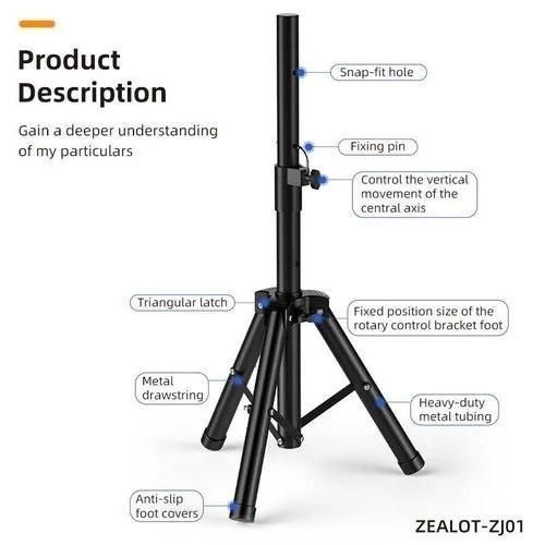 Zealot Original Adjustable Speaker Stand - Suitable for S95 / ZE01 / PT11 / PT21 / Ze21 - image 2