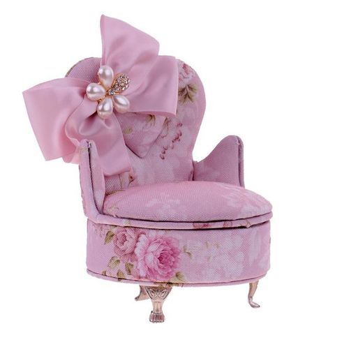 Little Girl Cute Storage Box Pink Bowknot Kids Jewelry Box For Present