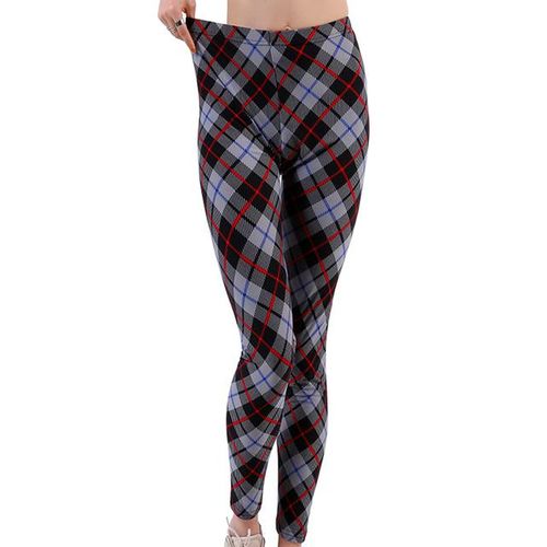 Cheap Plaid Leggings Women Sexy Pants Push Up Leggings Fashion