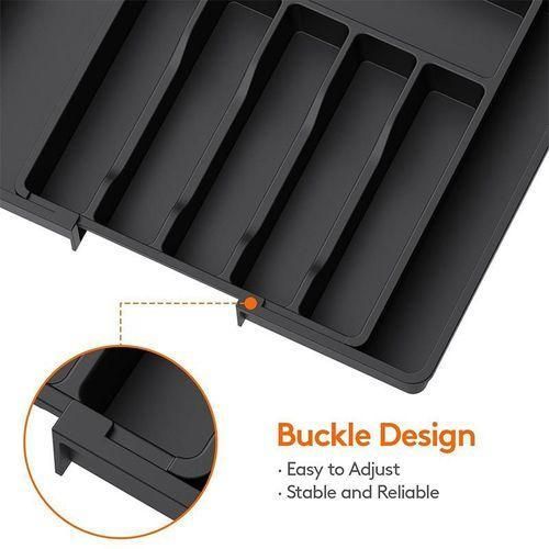 Generic Silverware Drawer Organizer, Expandable Utensil Tray for Kitchen, BPA Free - image 3