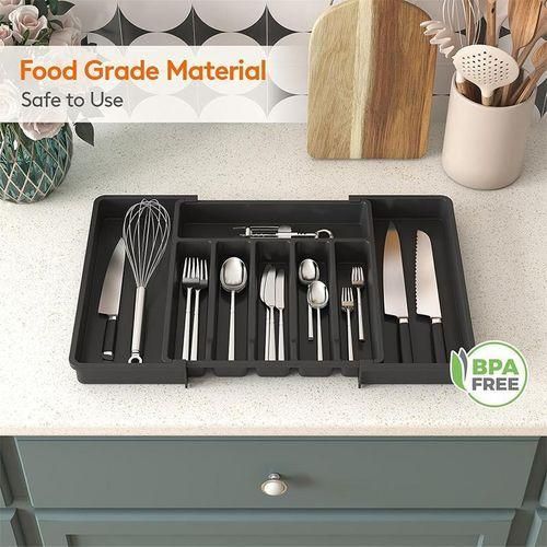 Generic Silverware Drawer Organizer, Expandable Utensil Tray for Kitchen, BPA Free - image 7