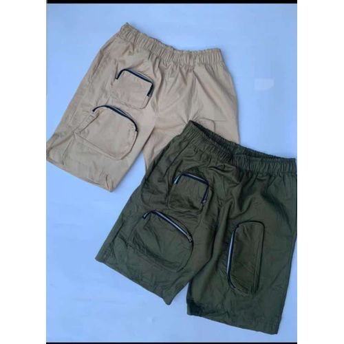 Olive Green Cargo Shorts for Men