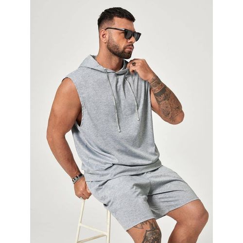 product_image_name-Fashion-Stylish Grey Hoodie and Shorts Set Made in NG-1