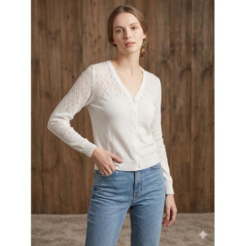 Fashion Women white pullover top
