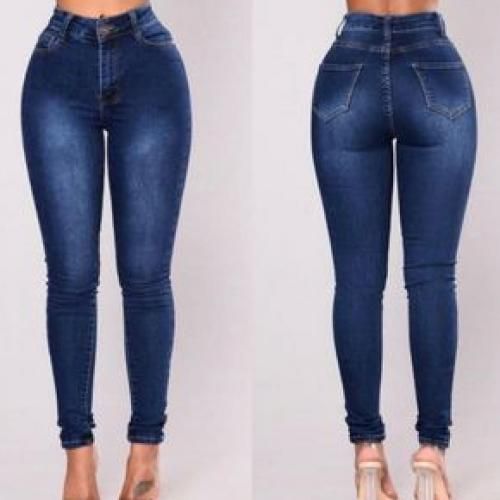 Fashion Dark Blue High-Waist Skinny Jeans Trouser | Jumia Nigeria