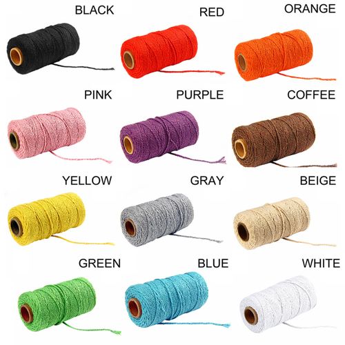 Generic 12 Colour 2mm 100m/Roll Waxed Cotton Thread Reel Cord String  Macrame Craft White