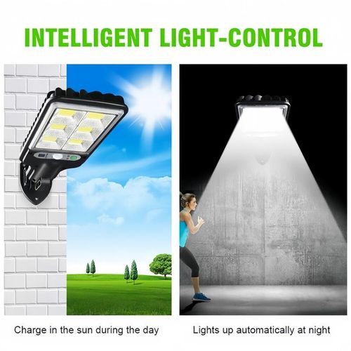 Generic Solar LED Wall Light, PIR Motion Sensor IP65 Waterproof Lamp with Remote for Yard Garden - image 2