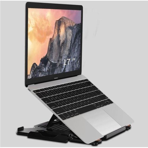 product_image_name-Generic-Original E5 Foldable Laptop Stand With Cell Phone Holder - Black-8