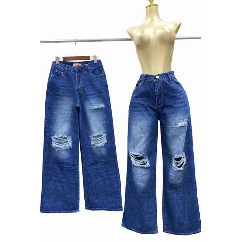 product_image_name-Fashion-Ripped baggy blue wash jeans -1