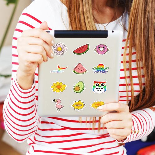 product_image_name-Generic-100 Pcs Stickers for Kids, Cute Water Bottle Vinyl Waterproof Laptop Stickers for Students Gifts School Supplies Classroom Teacher Prizes Stocking Stuffers Sticker Pack for Kids Girls Teens-7