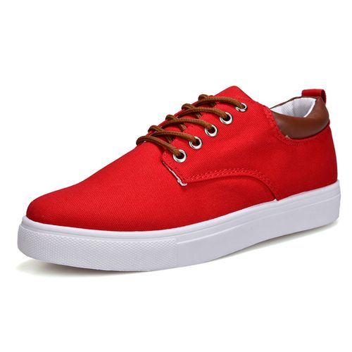 Red colour shop casual shoes