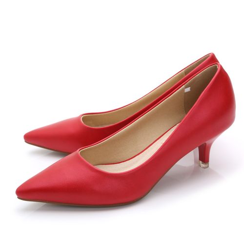 Pumps 5cm Heel Women Etiquette Pointed Toe Office Daily Casual mid-heel  Stiletto Pum Large Size 34-43 Professional High Heels