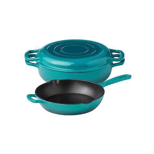 Member's Mark 5-Piece Enamel Cast Iron Set (Blue)