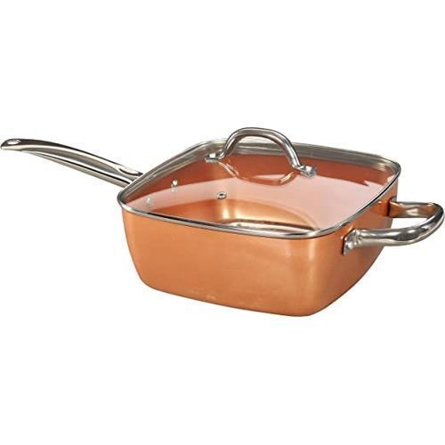 Cook Deep Square Pan Set Nonstick Copper Pan Chef 4 Piece Set