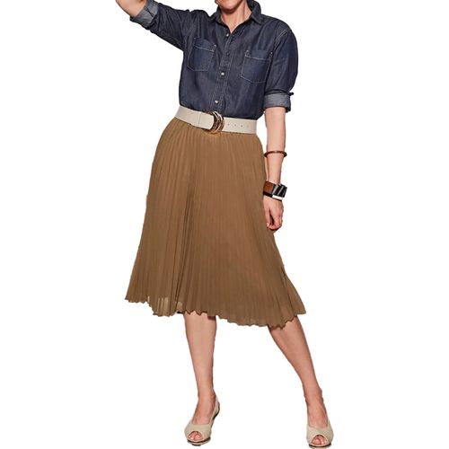 Cotton Traders Swishy Pleated Midi Skirt BROWN Jumia Nigeria