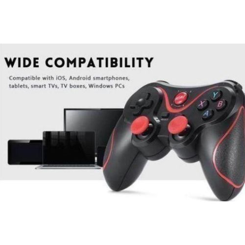Generic X3 Wireless Bluetooth Gamepad Controller - 2.4GHz + Bluetooth, Phone Holder, USB Receiver for PC, Android, TV Box - Black Red - image 2