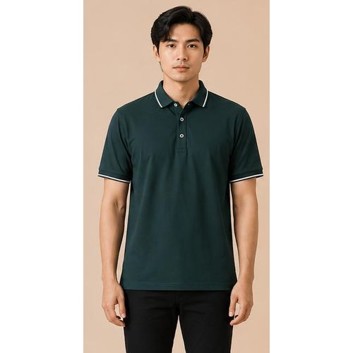 LC WALKIKI men's dark green polo shirt
