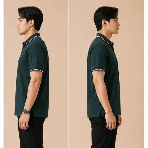 LC WALKIKI men's dark green polo shirt - image 3