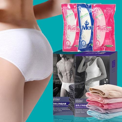 Generic Men's And Women's Disposable Underwear Pure Cotton All Cotton  Outdoor Shorts Women's Travel Free Underwear