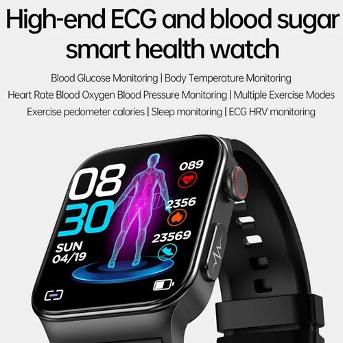 product_image_name-Generic-E500 Smart Watch Blood Glucose ECG Blood Pressure Body Temperature Men Fitness Tracker Smartwatch-2