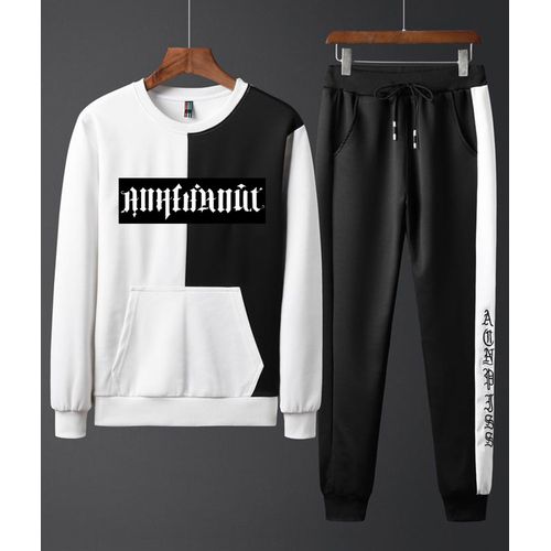 Fashion 2 In 1 Men's Tracksuit Set Jogger Sweatpants Sport Suit White ...