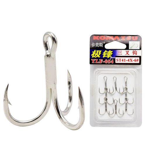 Generic Zyz Sea Fishing Treble Hooks 6-8pcs/box Sharp Barbed Triple  Fishhooks For Sinking Pencil Lure Saltwater Freshwater Fishing