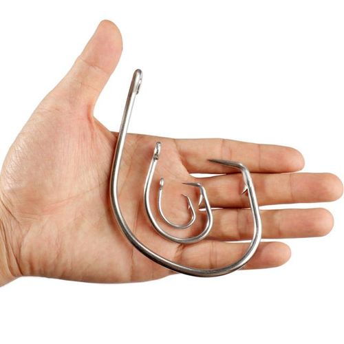 Generic Big Fishhook 5/0-16/0 Giant Tuna Shark Fish Hook Steel Alloy Gaff  Barbed Sharp Angle Radian Bend Barb Fishing Pesca Circle Hooks