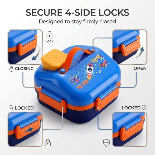 Generic 3 Compartments Children Stainless Steel Lunch Box - image 6