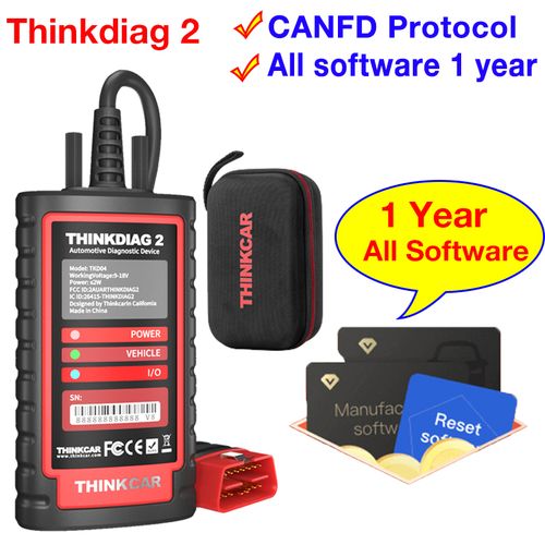 THINKDIAG 2 OBD2 Diagnostic Scanner Bluetooth 5.0 with CAN-FD