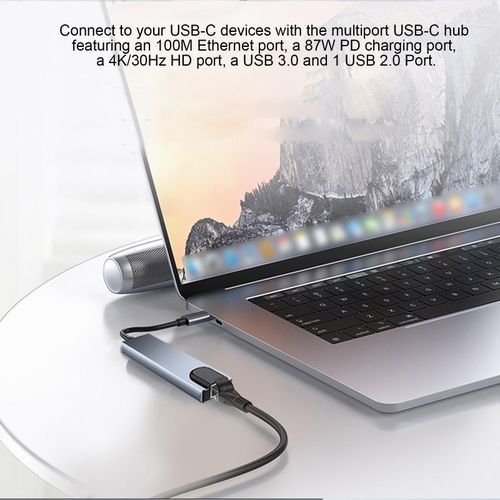 product_image_name-Generic-5-IN-1 USB C Hub Type-C Hub HDMI Rj45 Lan Adapter-3