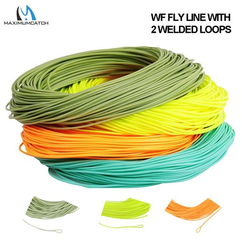 Generic 1/2/3/4/5/6/7/8wt Weight Forward Fly Line 100FT Floating Fly  Fishing Line With Welded