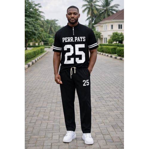 Fashion men's up and down black