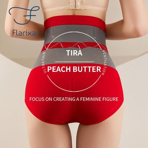 Generic Flarixa Seamless High Waist Postpartum Panties Women's Abdomen Hip  Lift Briefs Body Shaping Pants Plus Size Breathable Underwear