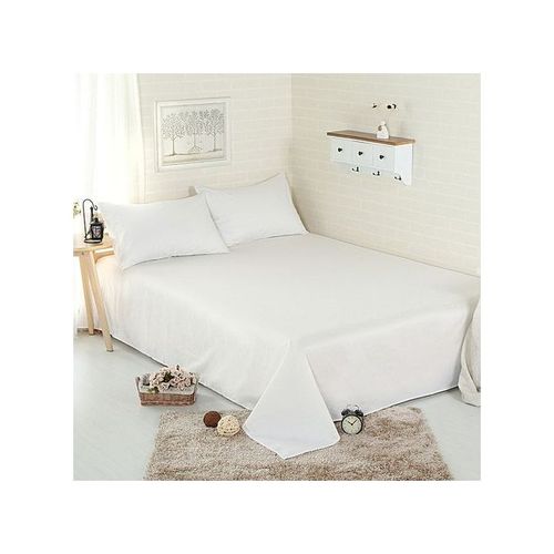 product_image_name-Generic-Quality White Bedsheet And 4 Pillow Cases-1