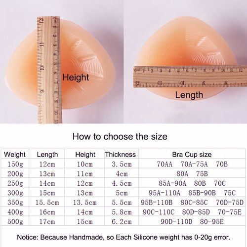 Generic Silicone Breast Forms Triangle Fake Breast Mastectomy Fake Breast  Prosthesis 500g For