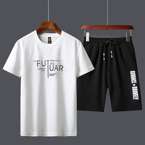 Fashion Mens Sports T-shirts+Pants Suit(white) | Jumia Nigeria