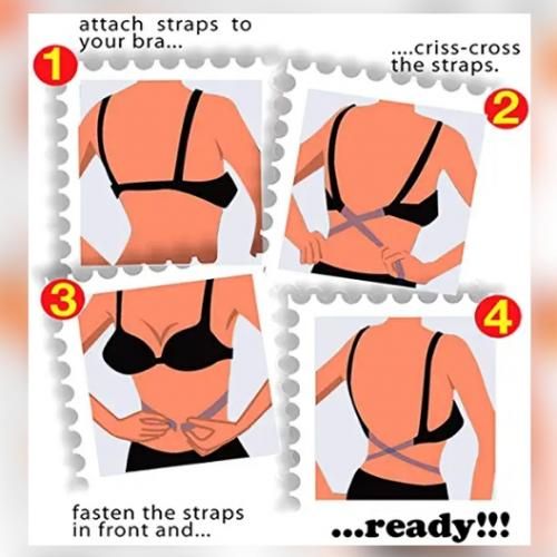 Fashion Ladies Invincible Low Back Bra Strap - 3 Pieces