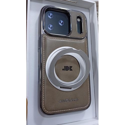 Generic JINDUKA Luxury Leather MagSafe Case for iPhone 17 Pro – Titanium Grey - image 2