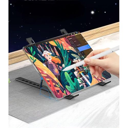 Cloudoon Laptop Stand, 6-Level Adjustable Foldable Aluminum Holder for Desk - image 3