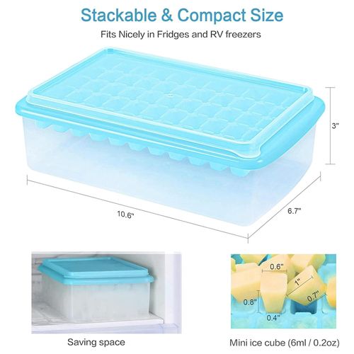 Generic Ice Cube Tray with Lid and Storage Bin, 55 Ice Tray, Scoop