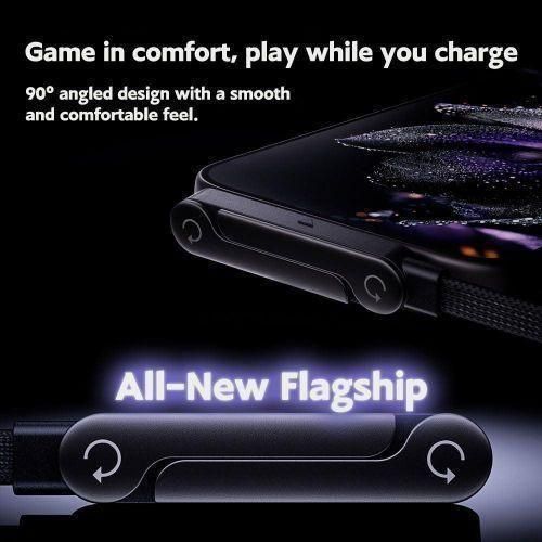 Generic 60W USB A to USB C Fast Charging Cable with 180° Rotatable Phone Stand, 1.5M Braided Elbow Data Cable - image 4