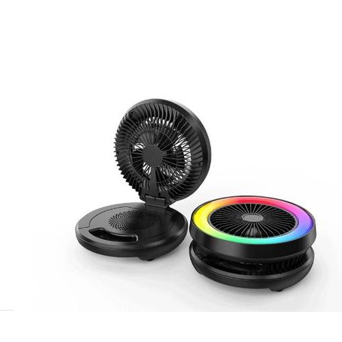 product_image_name-Generic- Foldable Fan with Wireless Speaker and RGB Lighting For Indoor and Outdoor Use-4