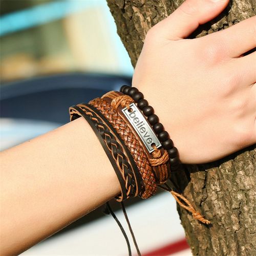 Nanogram leather bracelet