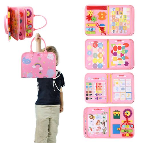 Generic Busy Board Montessori Toys Activity Board Pink | Jumia Nigeria