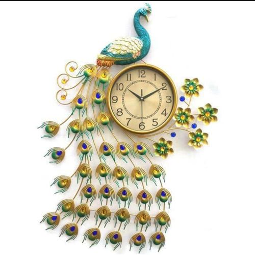 product_image_name-Generic-Peacock Wall Mounted Clock-1