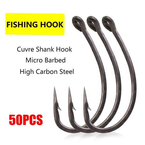 Generic 20/50pcs Carp Fishing Hooks Curve Shank Barbed Hooks High